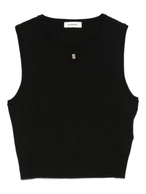 sleeveless round-neck tank top