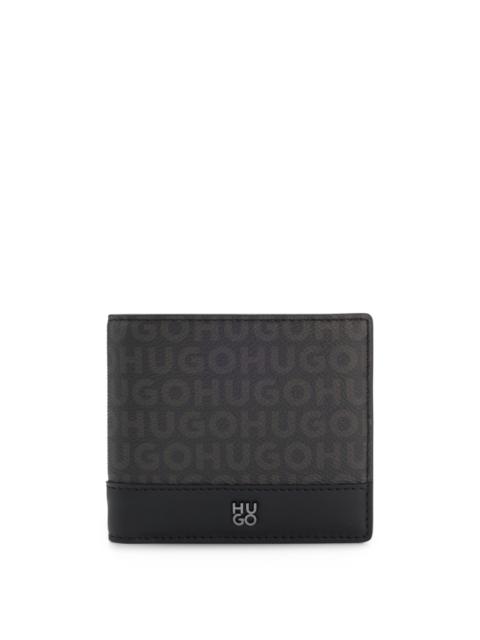 STACKED-LOGO WALLET WITH MONOGRAM PRINT