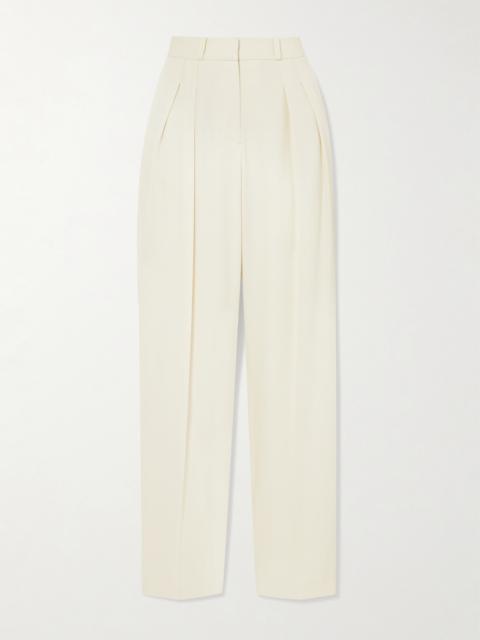 Alio Pleated Twill Wide-leg Pants