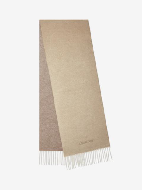Beige/taupe silk and cashmere scarf