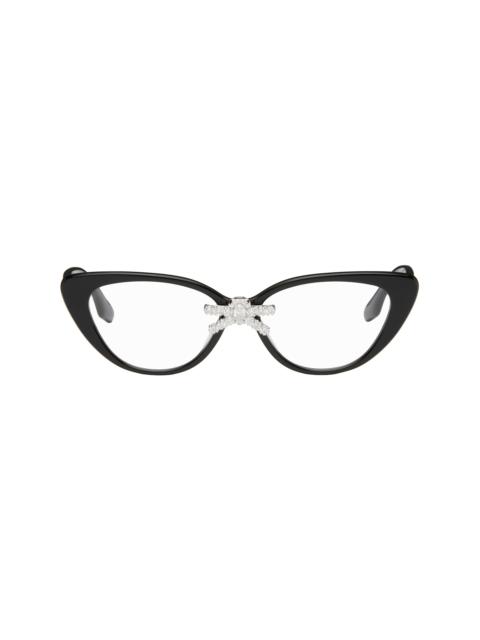 Black YVMIN Edition Front Jeweled-Bowknot Glasses