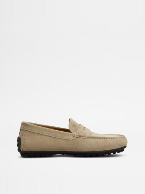 CITY GOMMINO DRIVING SHOES IN SUEDE - BEIGE