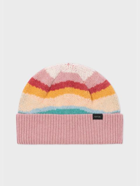 Women's Pink 'Swirl' Knitted Beanie