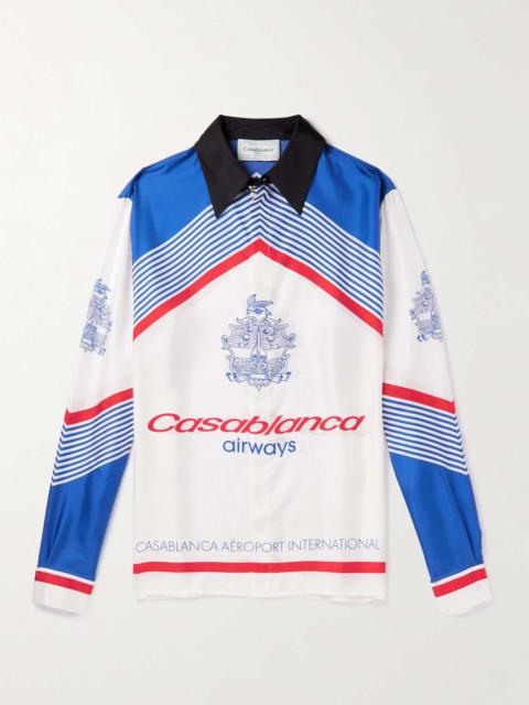 Printed Silk-Twill Shirt