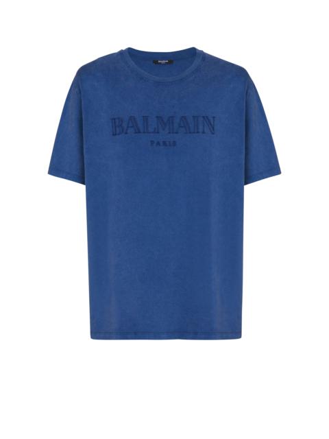 Loose T-shirt with vintage Balmain embroidery