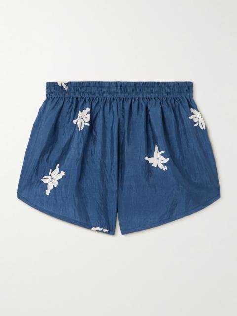 Lucy Pacific Floral-print Silk Shorts