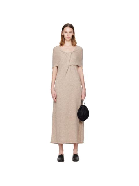 Beige Knot Maxi Dress