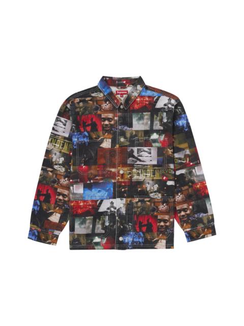Supreme Nas and DMX Collage Denim Chore Coat Multicolor