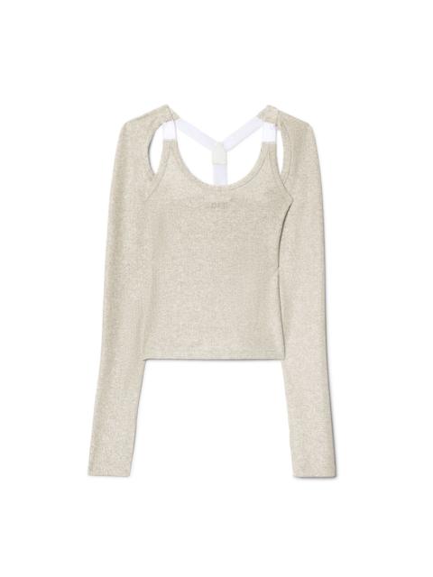 Silver Lurex Backless Top