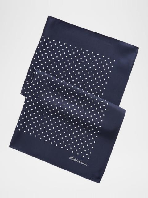 Men's Polka Dot Silk Scarf