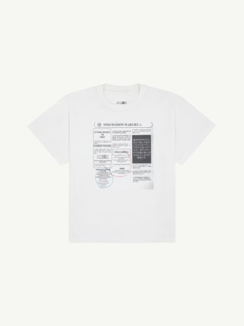 Newspaper print T-shirt