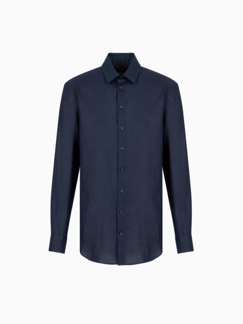 Regular-fit shirt in linen