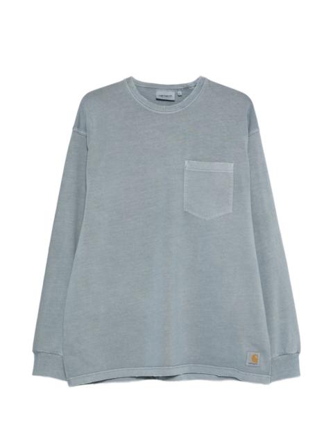 pocket long-sleeved T-shirt