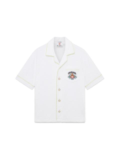 White Short Sleeve Towelling Classic Shirt