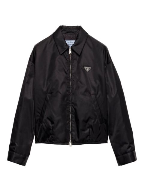 triangle-logo shirt-collar shirt jacket