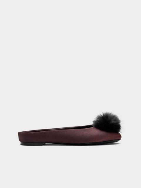 Pom Pom Riad Mule In Espresso