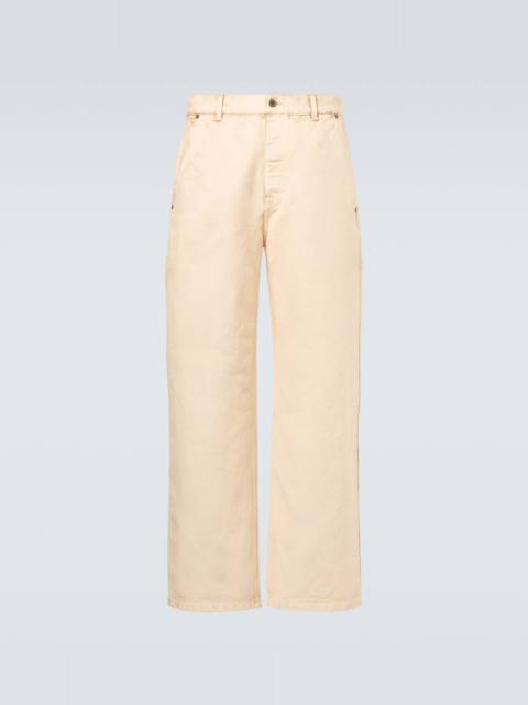 Cotton straight pants
