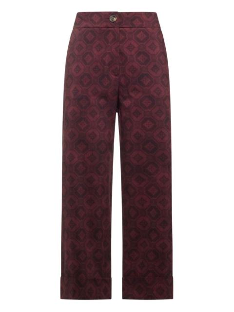 geometric-print trousers