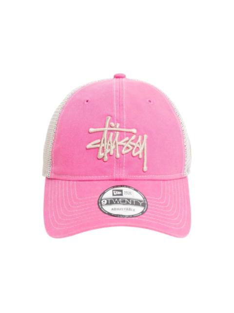 Stussy New Era 9Twenty Washed Basic Trucker Pink