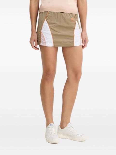 panelled drawstring skort