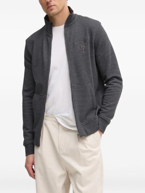 logo-embroidered zip-up sweatshirt