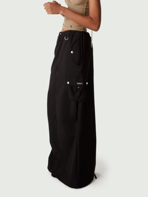 Tailored Cargo Maxi Skirt