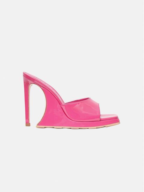 URSULA MULES PATENT LEATHER HARLOT PINK