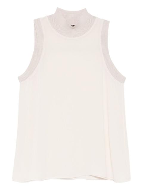 ribbed high-neck top