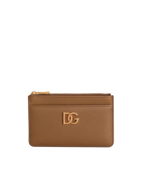 calfskin card holder with DG logo