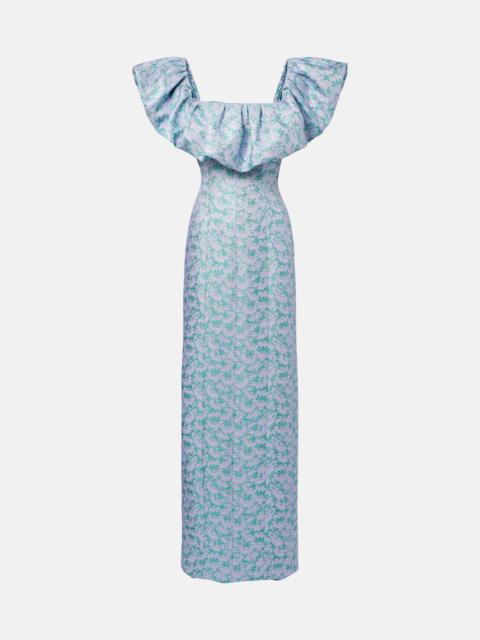 Rowan floral brocade gown