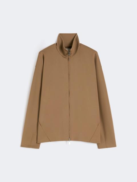 Soft scuba jersey jacket - BROWN