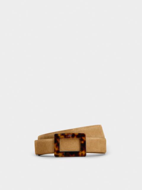 Belle Vivier Belt in suede