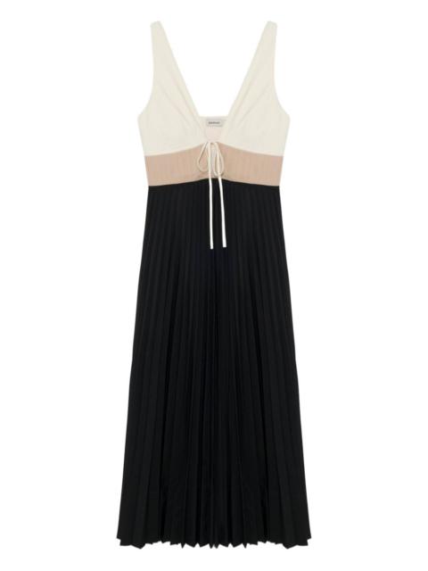 Stephanie pleated midi dress