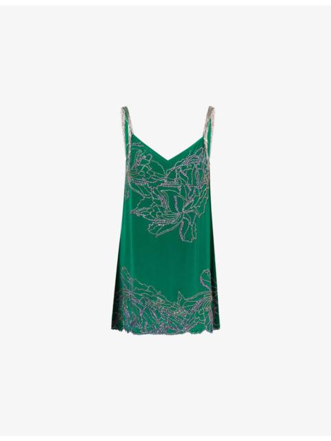 Centa Embellished Silk Top