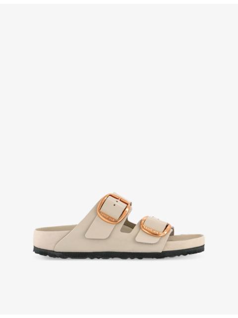 Arizona Big-Buckle Leather Flat Sandals