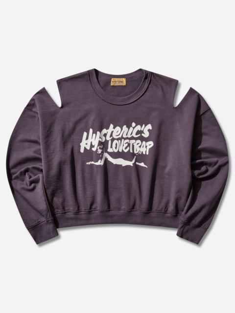 Women's Hysteric's Lovetrap Short Sweatshirt Purple