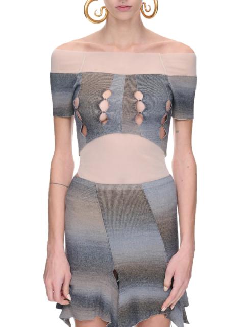 Space-Dye Mesh Bodysuit