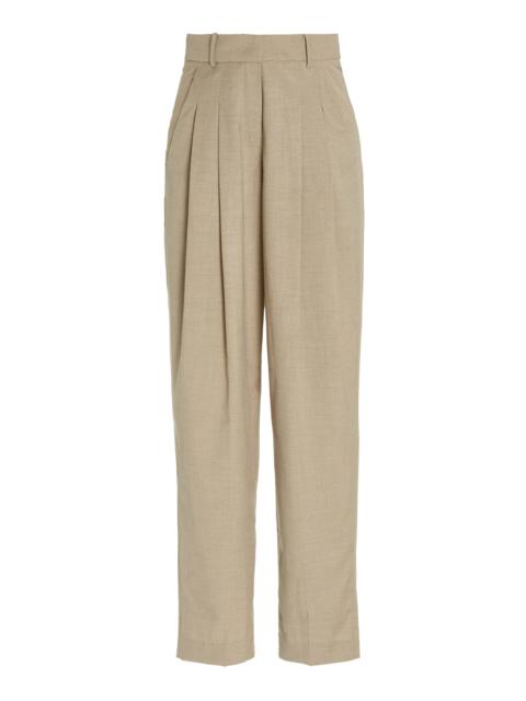 Gelso Pleated Suiting Wide-Leg Trousers neutral