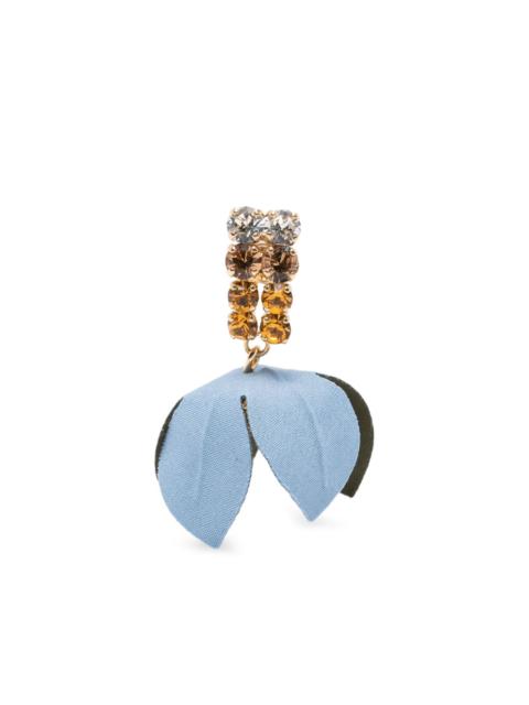 floral-motif drop earring
