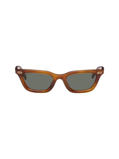 Brown Cat Eye Frame Sunglasses