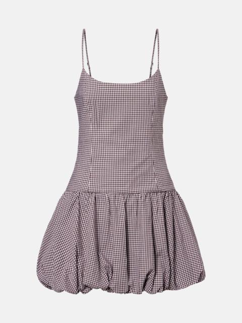 Pelea gingham cotton-blend minidress