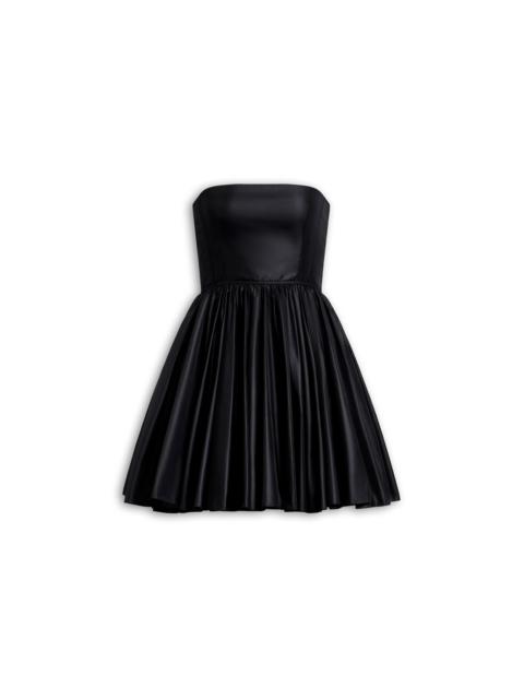 PEPLUM SHINY NYLON DRESS