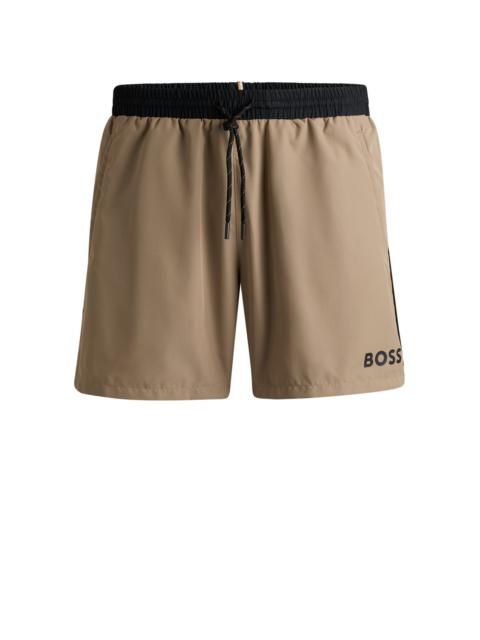 QUICK-DRY SWIM SHORTS WITH CONTRAST DETAILS