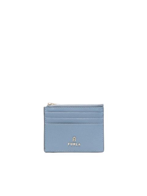 logo-lettering leather cardholder