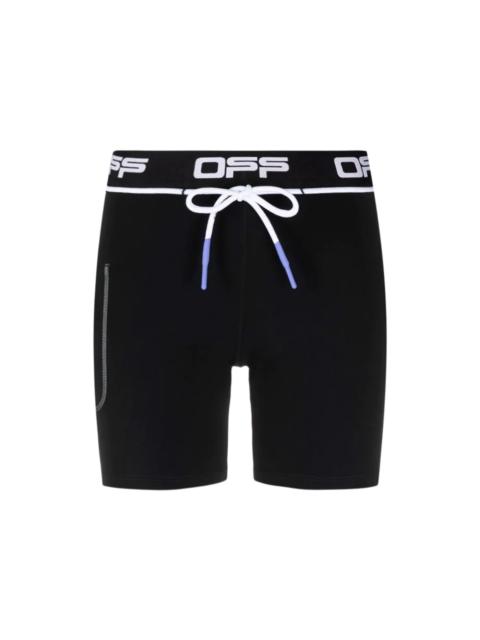 OFF-WHITE Active Logo Cycling Shorts Black/White