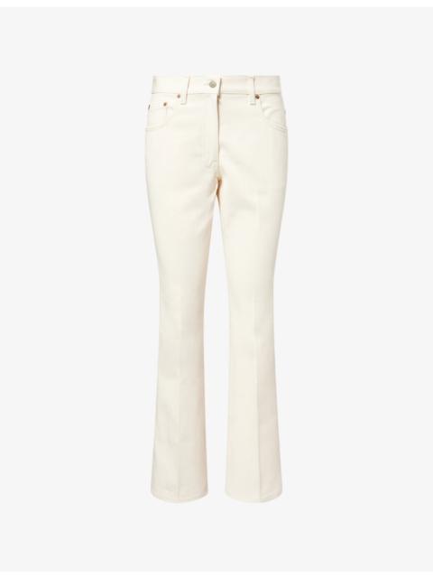 Straight-Leg Twill Denim Jeans