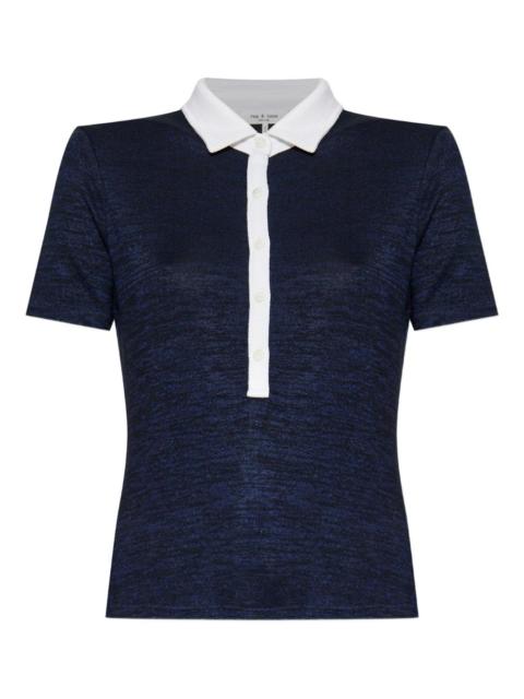two-tone polo top