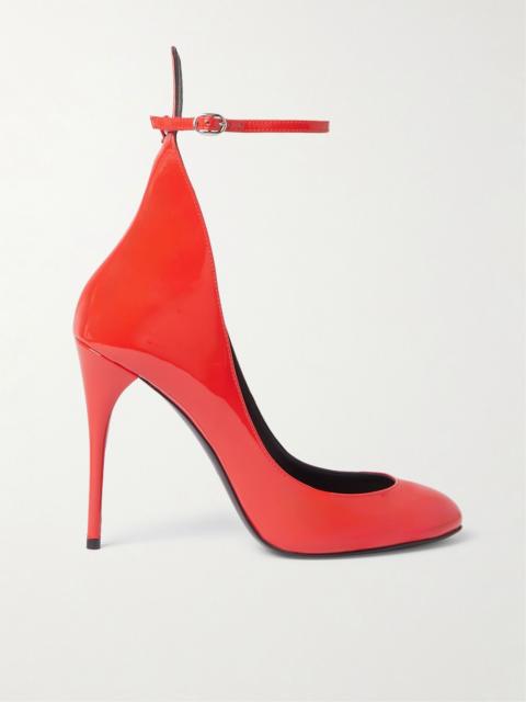 90 patent-leather pumps Red