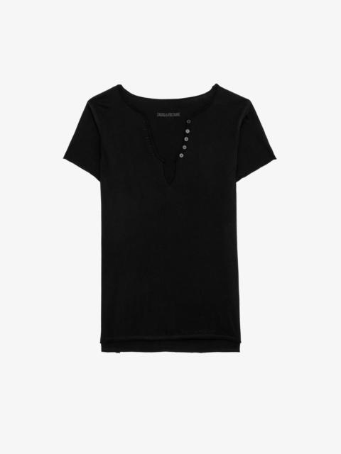Tuni Diamante Wings Henley T-shirt