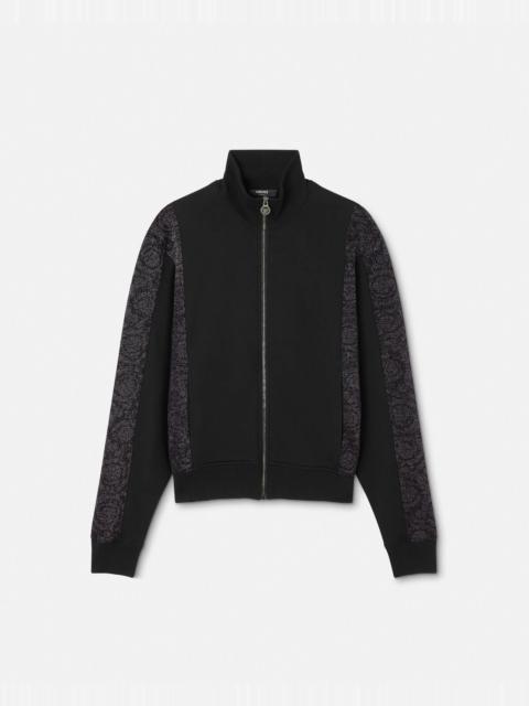 Barocco Jacquard Lurex Zip Sweatshirt
